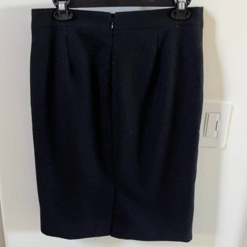 J. Crew No. 2 Pencil Wool Skirt in Black 2